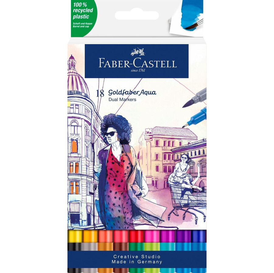 goldfaber aqua novčanik s dvostrukim markerom 18 komada