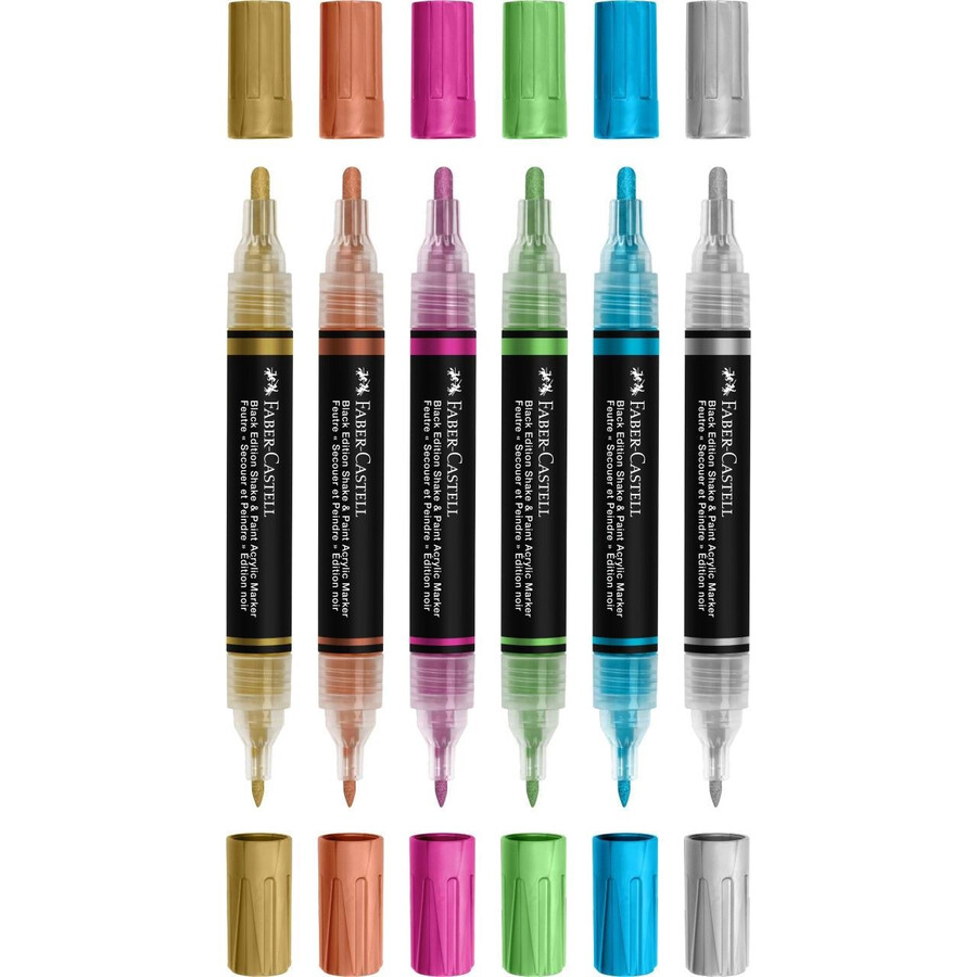 metalni akrilni marker black edition shakepaint