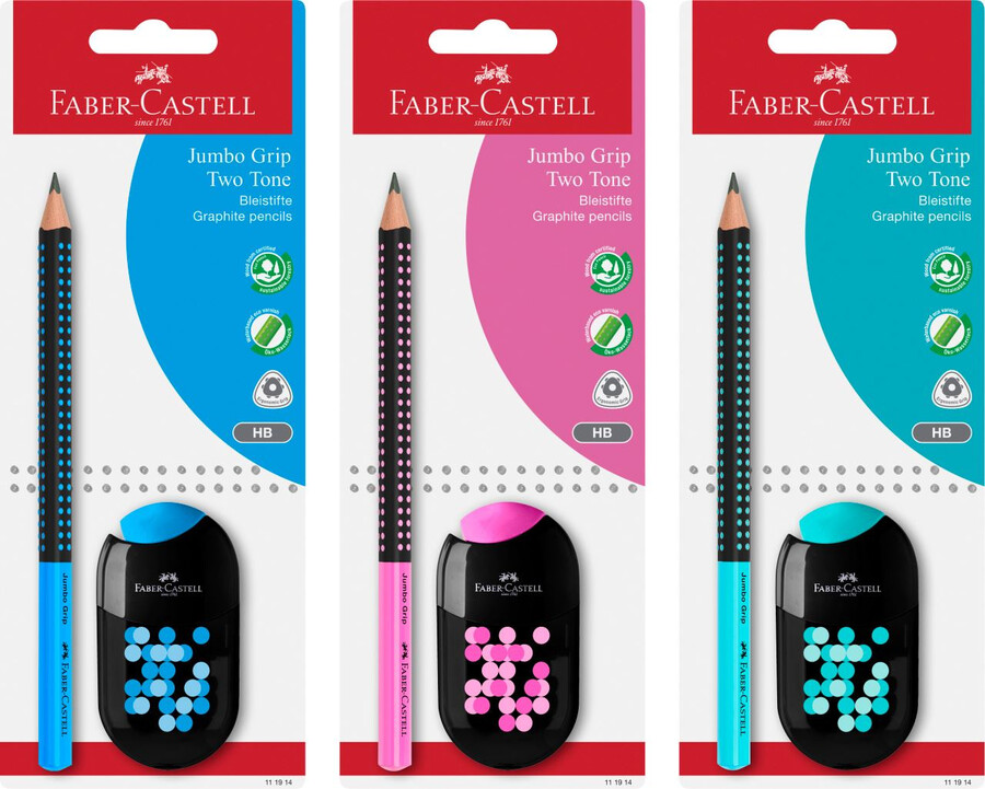 set dvobojnih grafitnih olovaka jumbo grip